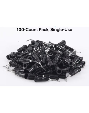 Pack 100x Embout coudé Noir