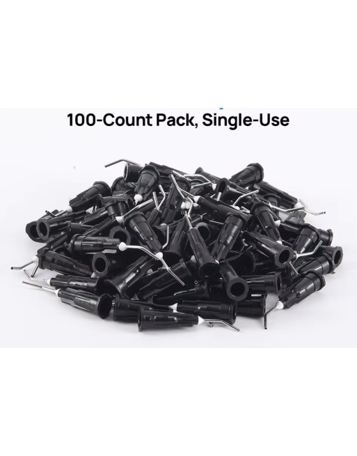 Pack 100x Embout coudé Noir