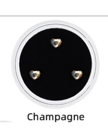 Strass DentairesBox 3 coeurs Champagne